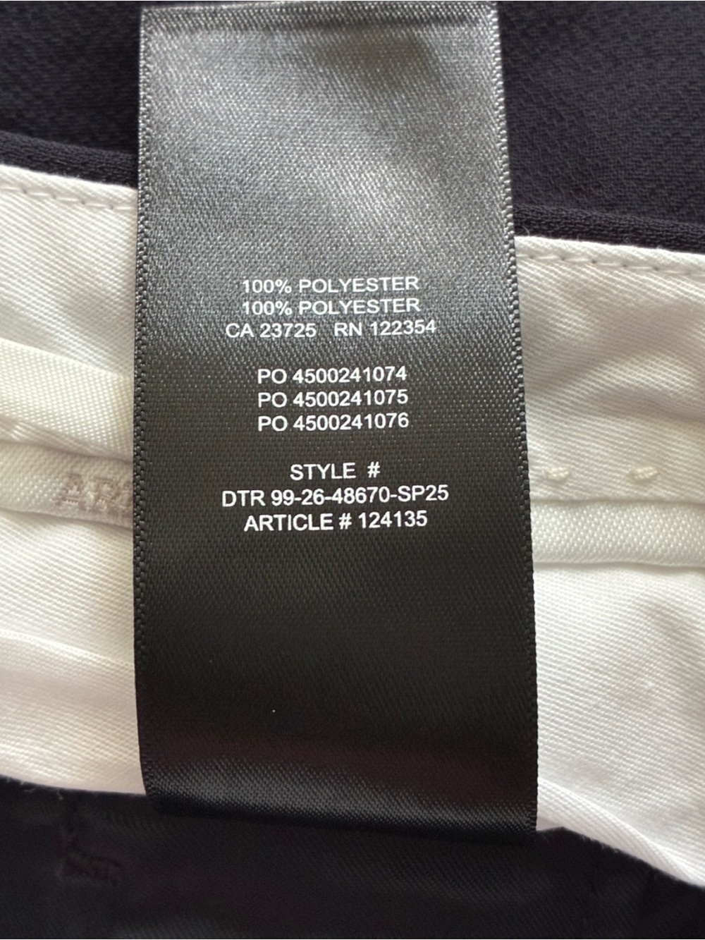 Aritzia Black and White Women's Garment